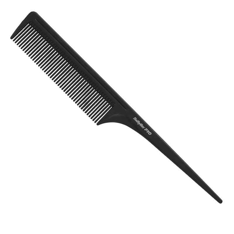 BaBylissPRO Nano Titanium Carbon Tail Comb | Black
