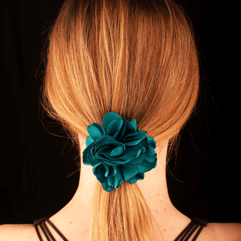 Rose Hair Elastic | Teal Green