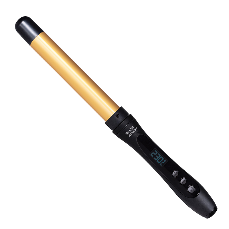 Silver Bullet Fastlane Gold 25mm Clipless Curling Wand 