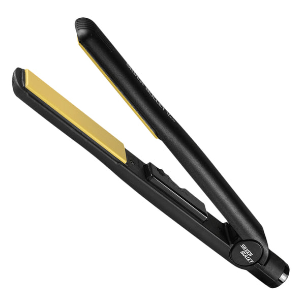 Silver Bullet Vibe Black Hair Straightener with gold plates 
