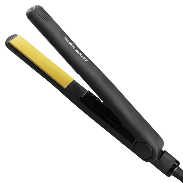 Silver Bullet Fastlane Black Ceramic Hair Straightener with gold plates