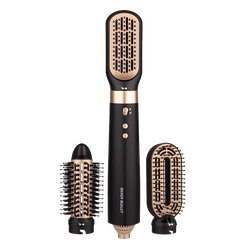 Silver Bullet Black & Gold Unlimited Hot Air Hair Brush including : hot tube, vent and paddle attachments