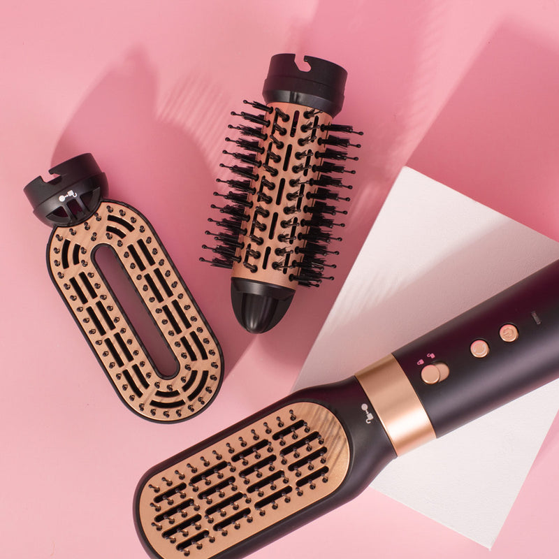 Silver Bullet Black & Gold Unlimited Hot Air Hair Brush including : hot tube, vent and paddle attachments