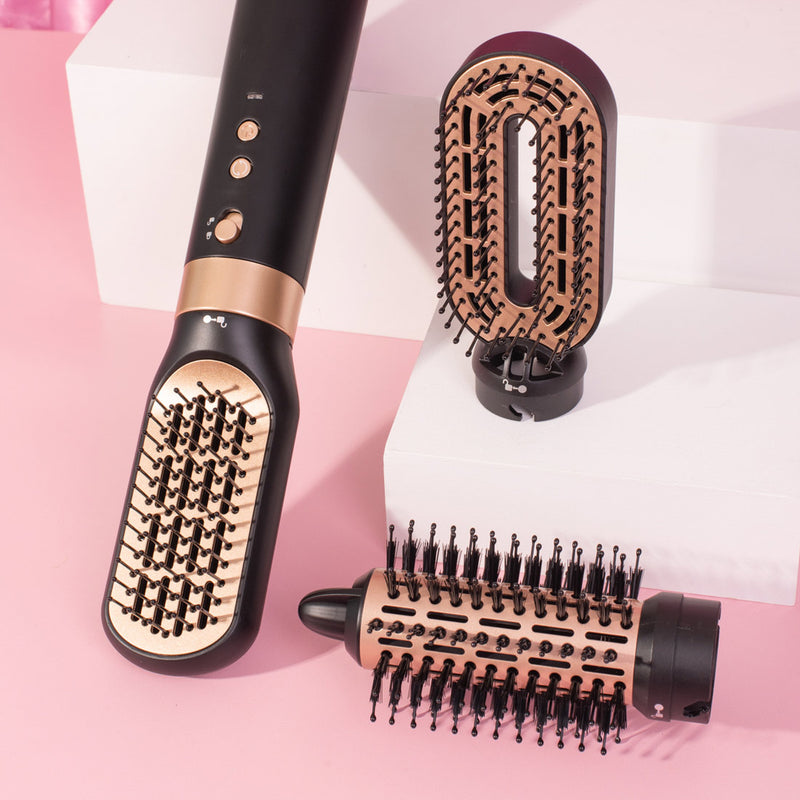 Silver Bullet Black & Gold Unlimited Hot Air Hair Brush including : hot tube, vent and paddle attachments