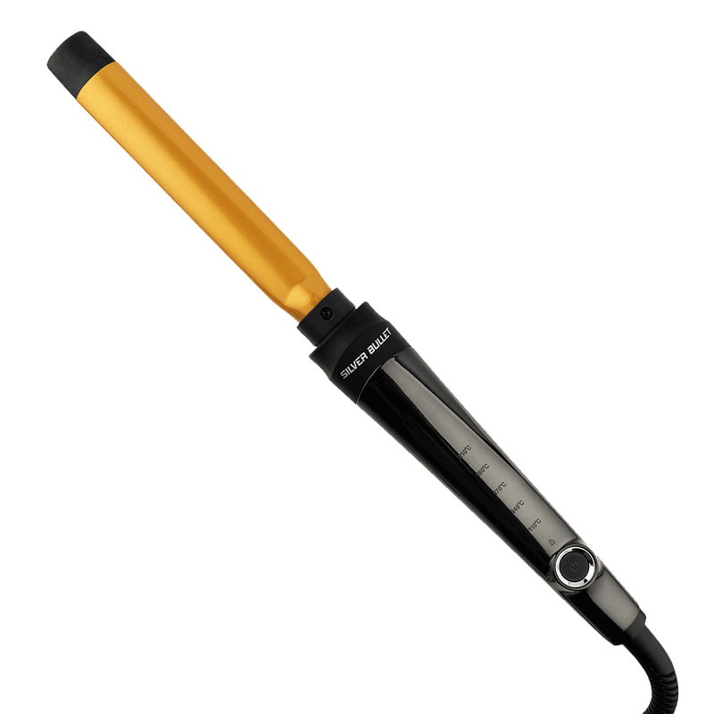 Silver Bullet Fastlane Gold Oval Curling Iron with Touch Screen