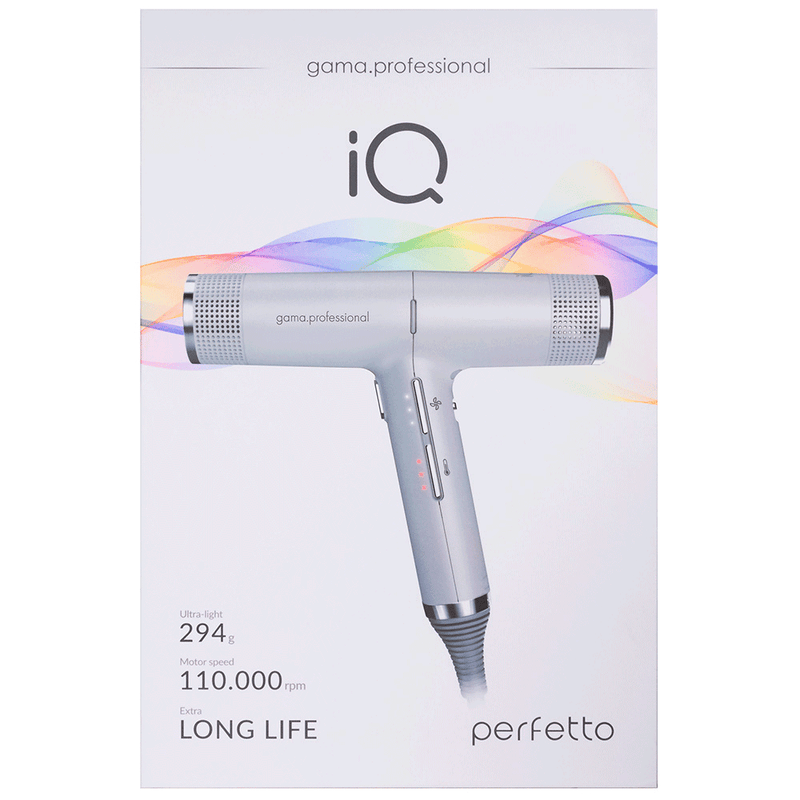 Gama  Professional IQ Perfetto Hair Dryer in grey/white colour