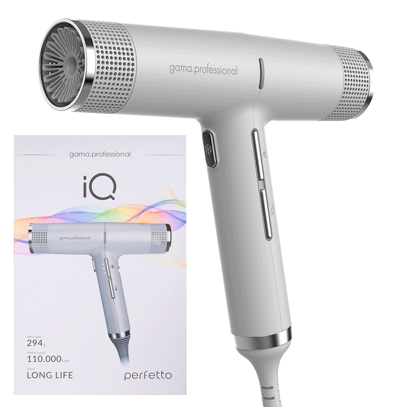 Gama  Professional IQ Perfetto Hair Dryer in grey/white colour