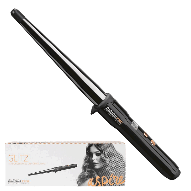 Babyliss Pro Glitz Titanium 25 to 13mm Ceramic Conical Wand 