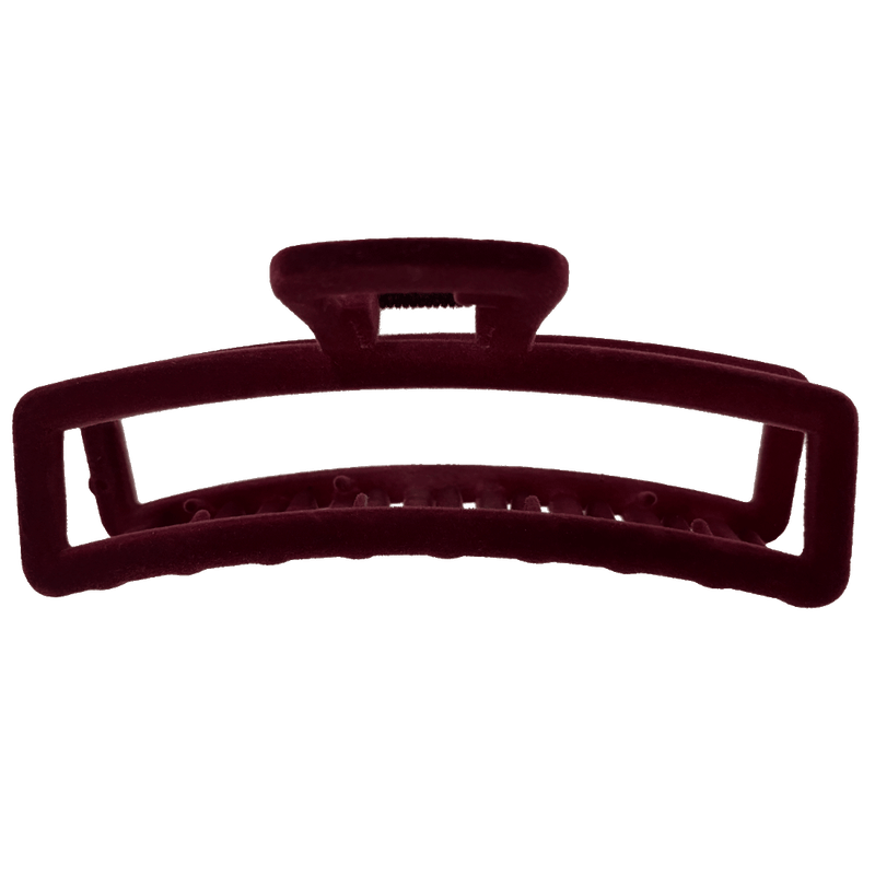 Antonia Hair Claw | Burgundy Velvet Like Soft Touch Finish