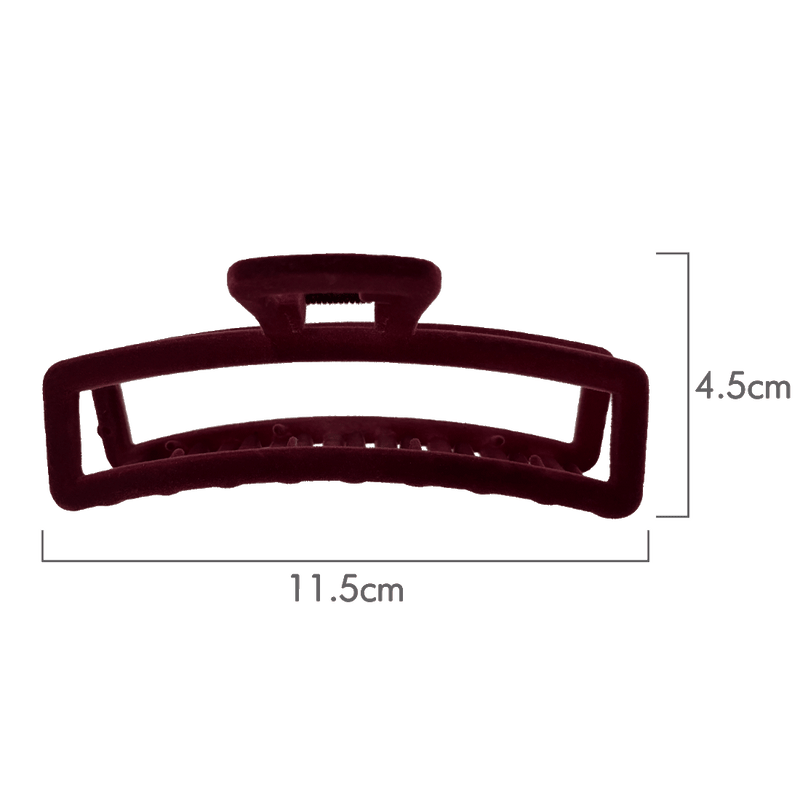 Antonia Hair Claw | Burgundy Velvet Like Soft Touch Finish