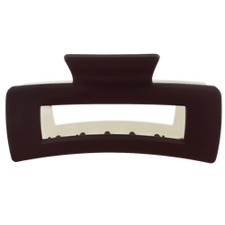 Melanie Hair Claw | Two Tone Burgundy & White