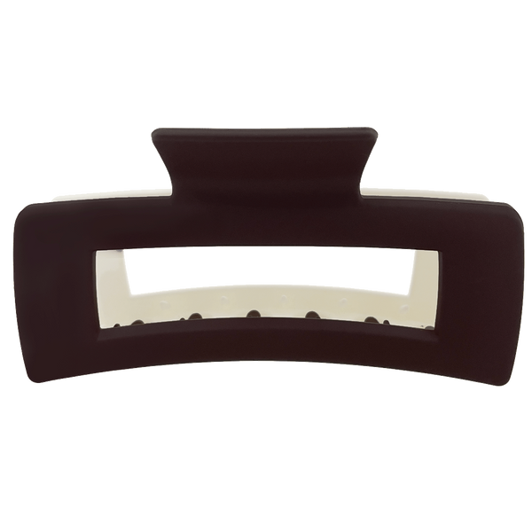 Melanie Hair Claw | Two Tone Burgundy & White