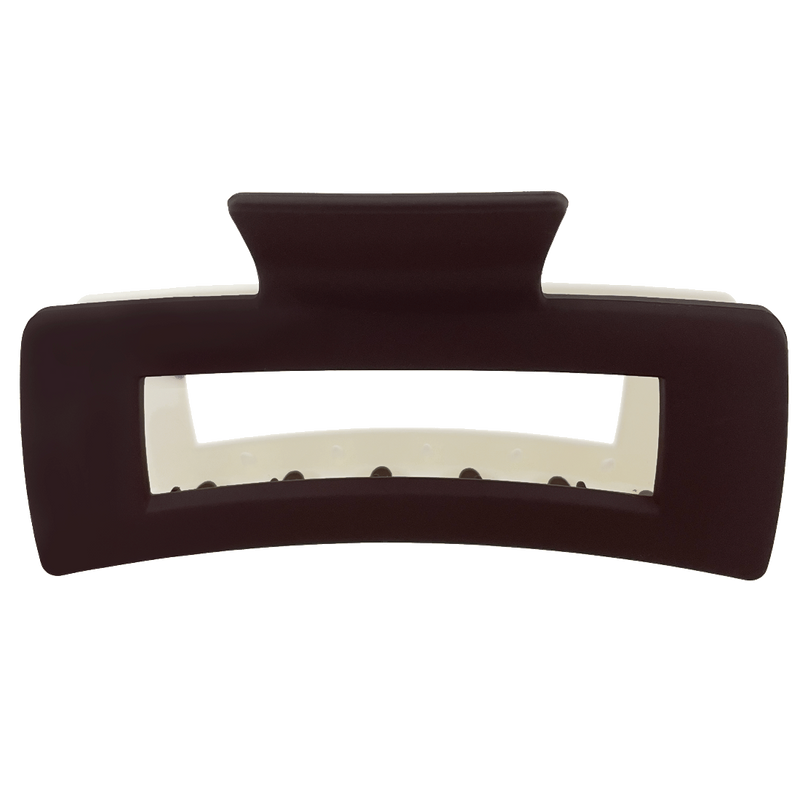 Melanie Hair Claw | Two Tone Burgundy & White