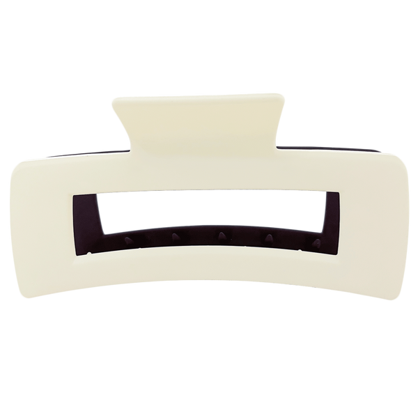 Melanie Hair Claw | Two Tone Burgundy & White