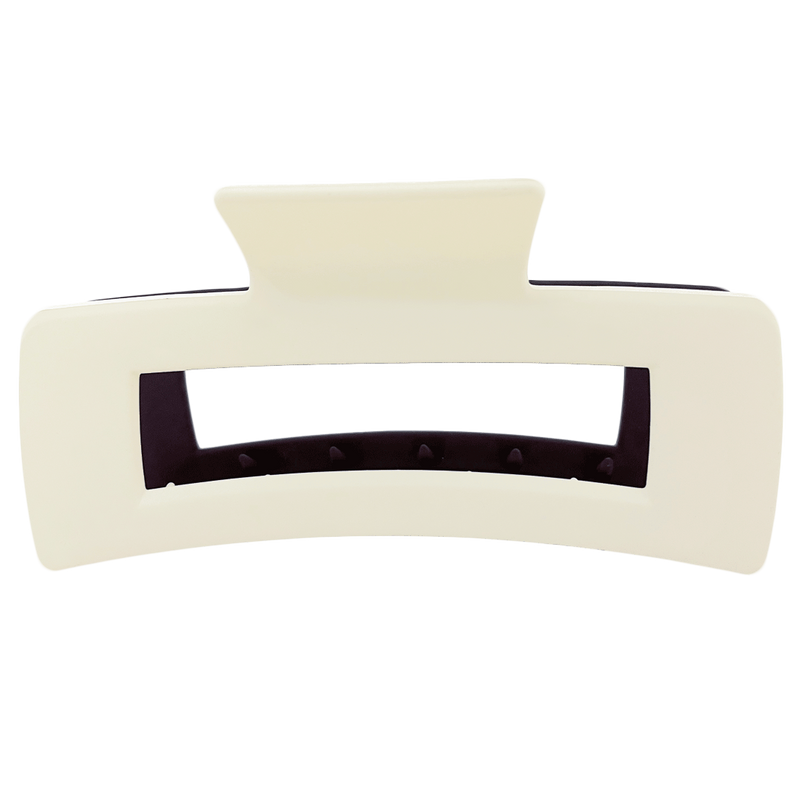 Melanie Hair Claw | Two Tone Burgundy & White