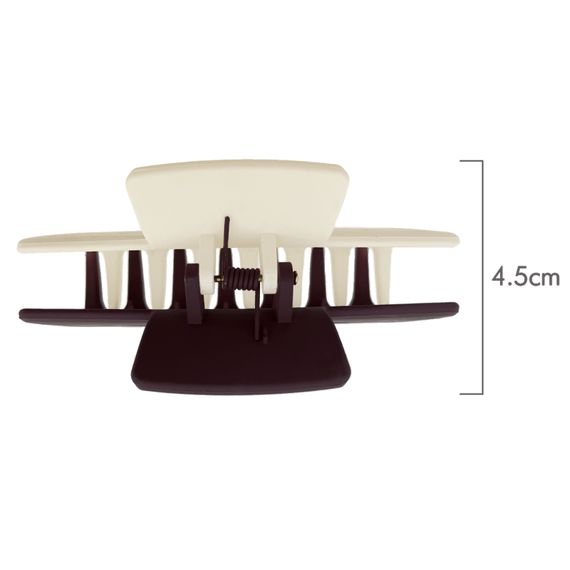 Melanie Hair Claw | Two Tone Burgundy & White