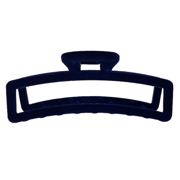 Antonia Hair Claw | Navy Velvet Like Soft Touch Finish