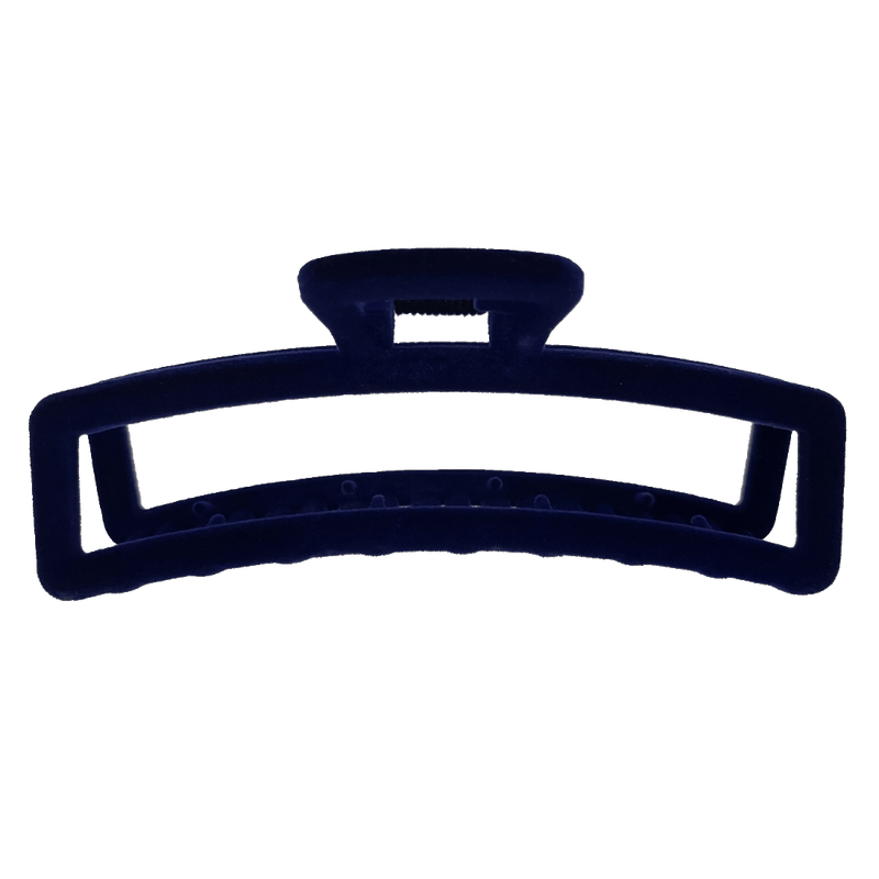 Antonia Hair Claw | Navy Velvet Like Soft Touch Finish