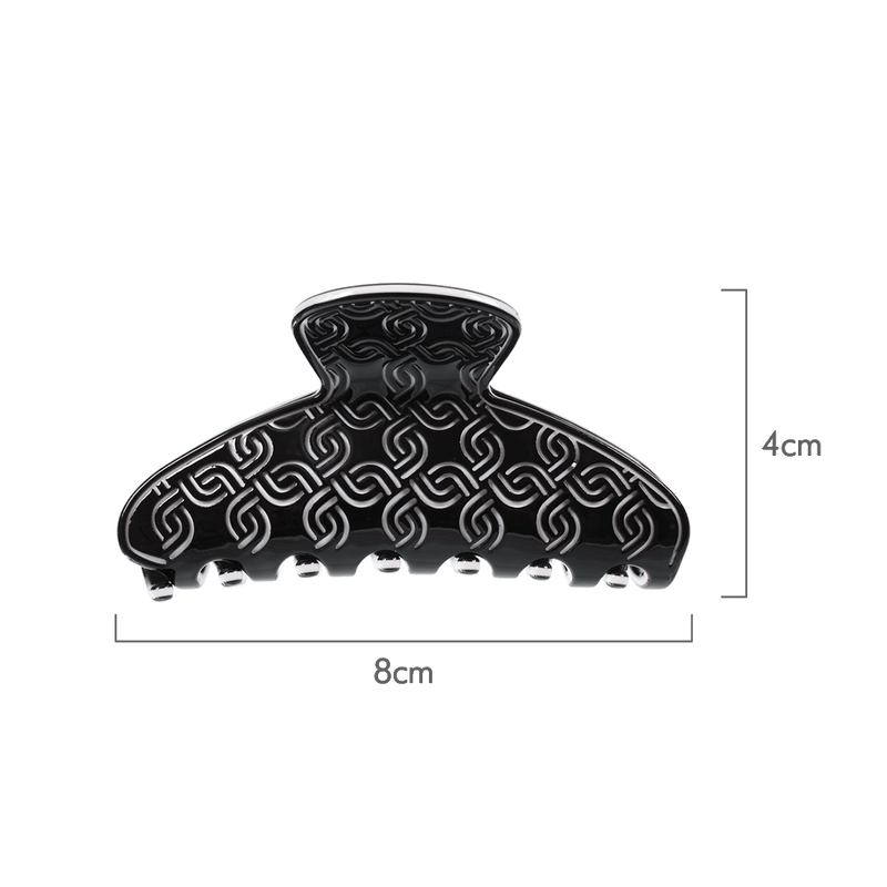 Annabelle Hair Claw | Black Patterned