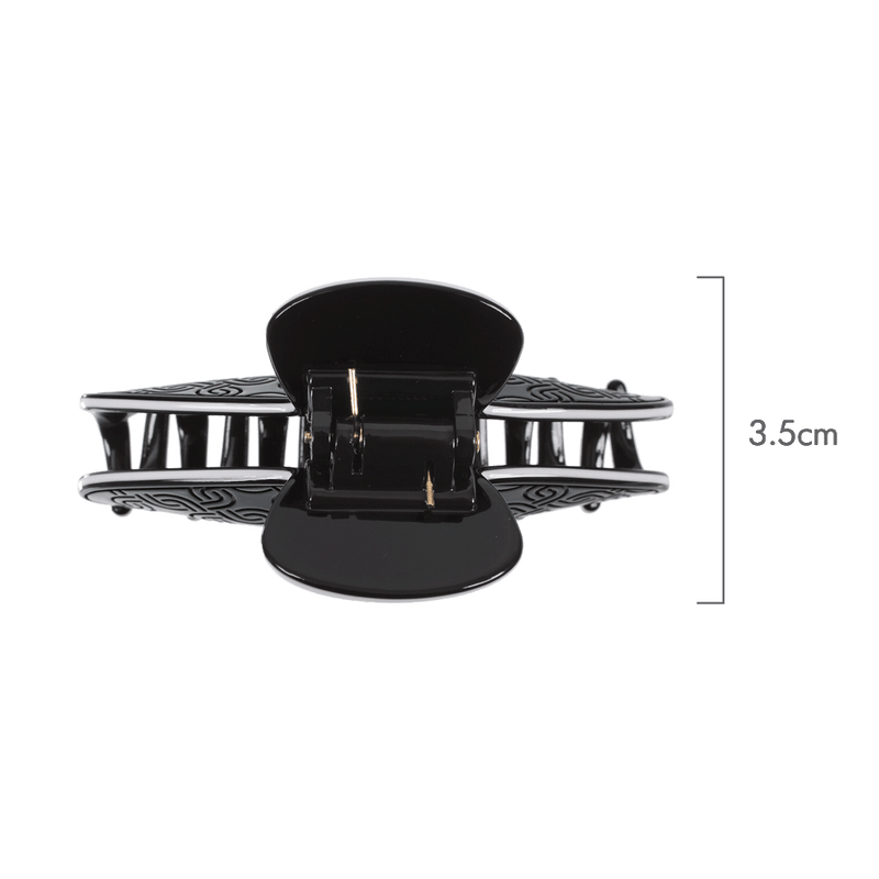 Annabelle Hair Claw | Black Patterned