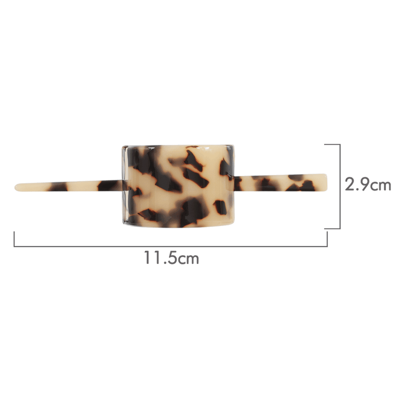 Harper Hair Slide Barrette |  Light Tortoise Shell