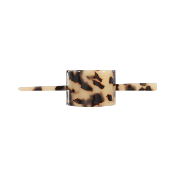 Harper Hair Slide Barrette |  Light Tortoise Shell