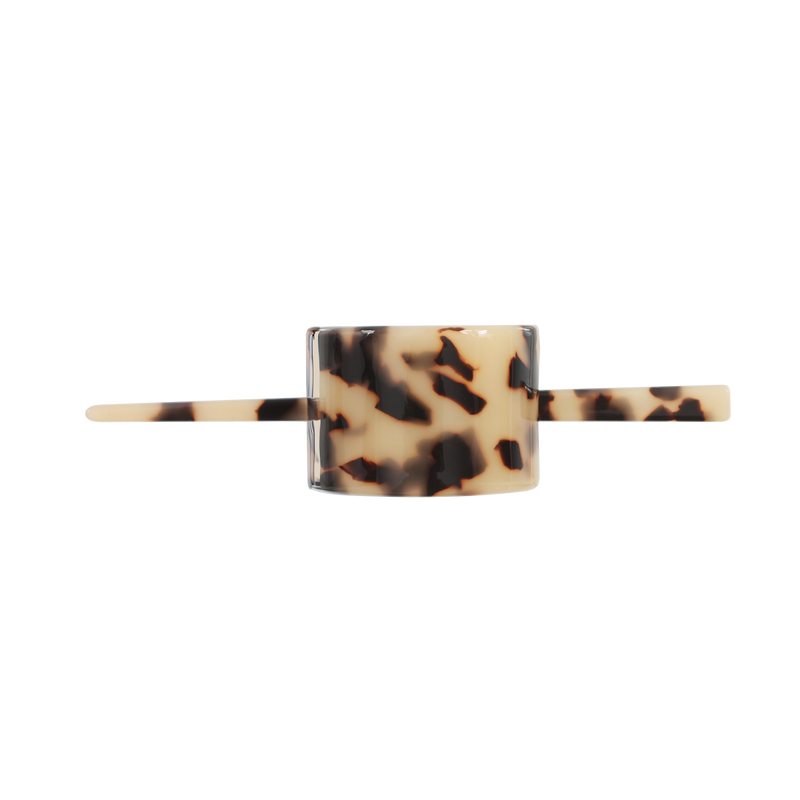 Harper Hair Slide Barrette |  Light Tortoise Shell