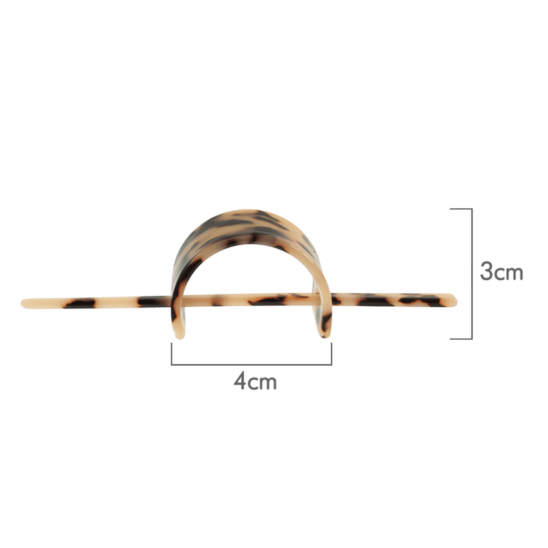 Harper Hair Slide Barrette |  Light Tortoise Shell