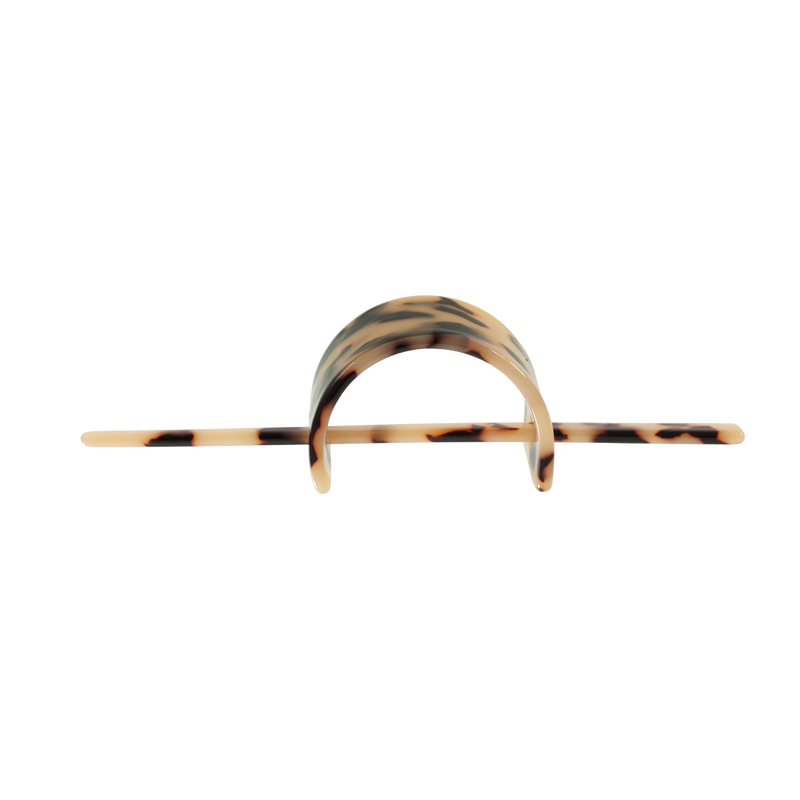 Harper Hair Slide Barrette |  Light Tortoise Shell