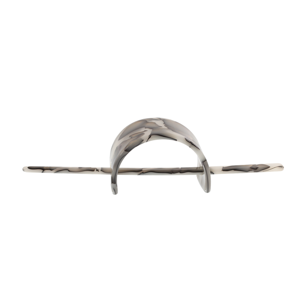 Harper Hair Slide Barrette |  Marbled Grey