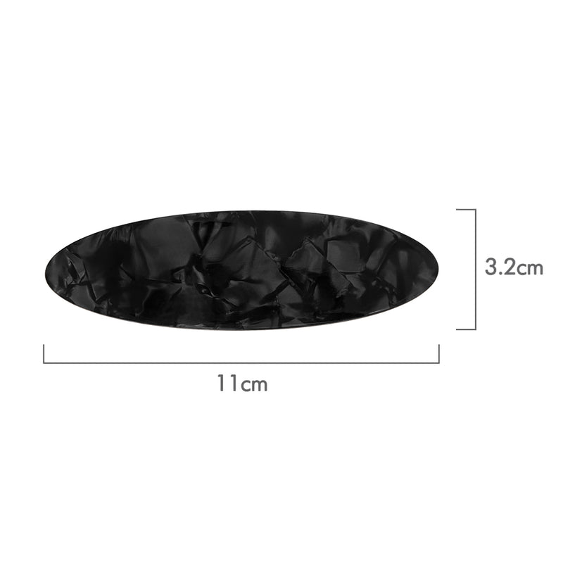 Eloise Hair Clip | Marbled Black