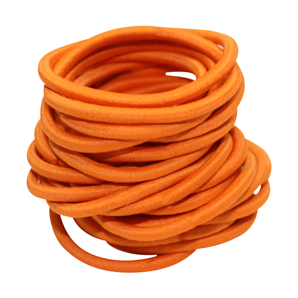 Hair Elastics | 4mm } Orange