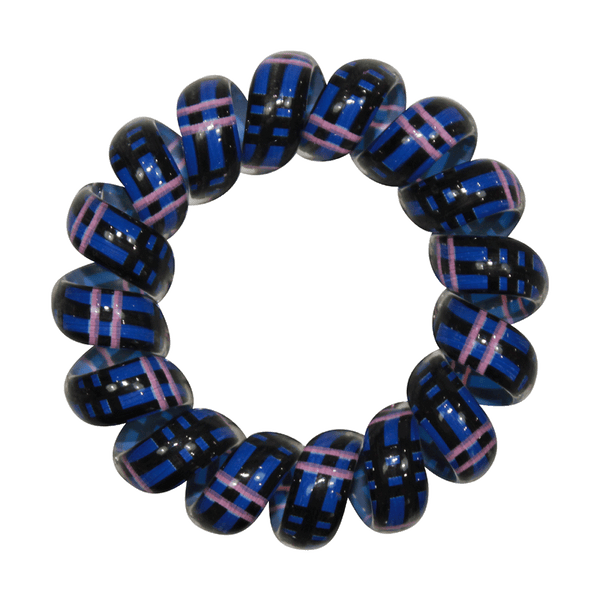 Phone Cord Hair Tie  |  Set of 3 Royal Blue|Pink|Black