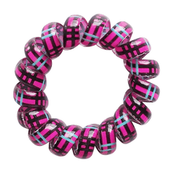 Phone Cord Hair Tie  |  Set of 3  |  Fuchsia|Blue|Black