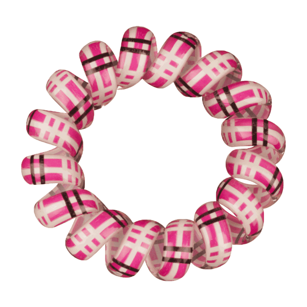 Phone Cord Hair Tie  |  Set of 3 Pink|Black|White