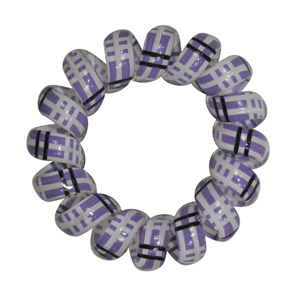 Phone Cord Hair Tie  |  Set of 3 Light Purple|Black|White