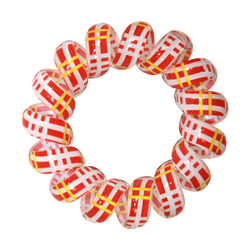 Phone Cord Hair Tie  |  Set of 3 Red|Yellow|White