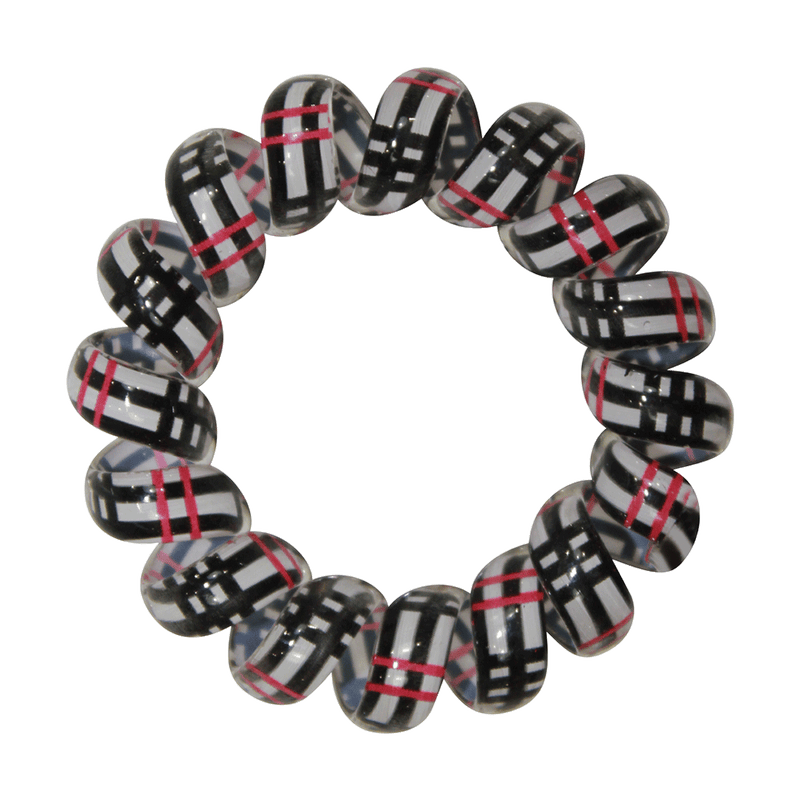 Phone Cord Hair Tie  |  Set of 3 White|Pink|Black