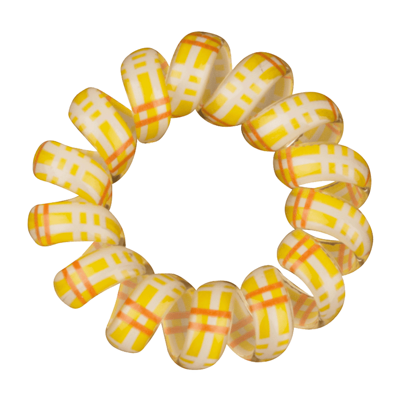 Phone Cord Hair Tie  |  Set of 3 Yellow|Orange|White