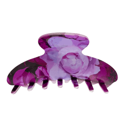 Tracey Hair Claw Extra Large | Fuchsia Peony Flower Design