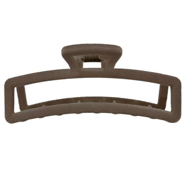 Antonia Hair Claw | Taupe Velvet Like Soft Touch Finish