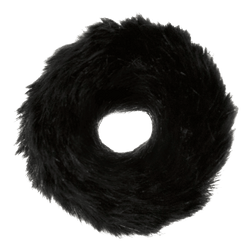 Faux Fur Scrunchie | Black