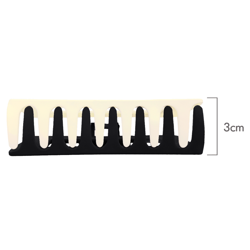 Melanie Hair Claw | Two Tone Black & White
