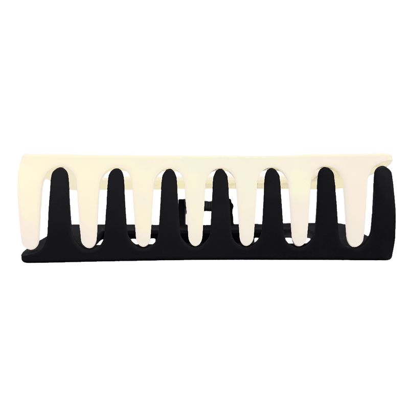 Melanie Hair Claw | Two Tone Black & White