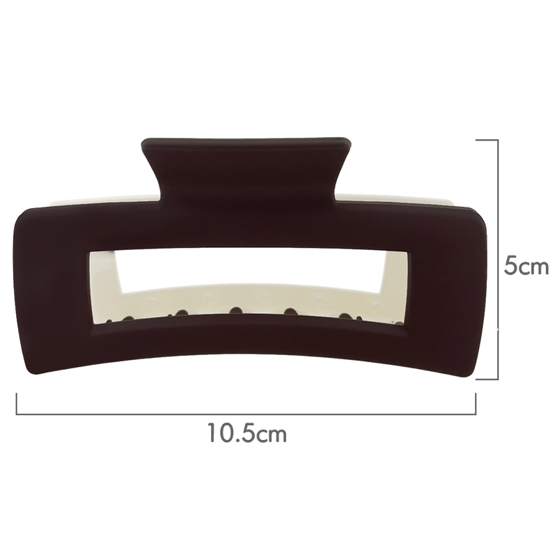 Melanie Hair Claw | Two Tone Burgundy & White