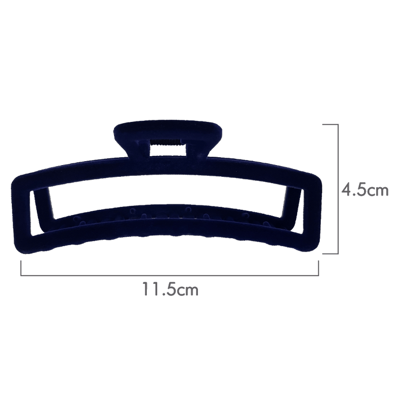 Antonia Hair Claw | Navy Velvet Like Soft Touch Finish