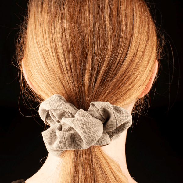 Scrunchies  | Made In Australia | Taupe Chevron