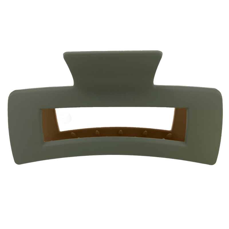 Melanie Hair Claw | Two Tone Green & Taupe