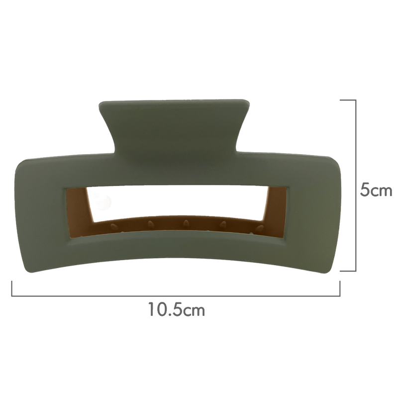 Melanie Hair Claw | Two Tone Green & Taupe