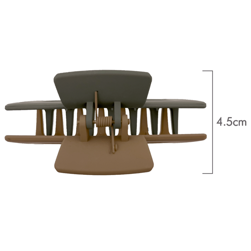Melanie Hair Claw | Two Tone Green & Taupe